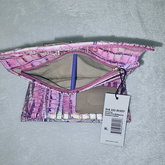NWT Brahmin PURPLE IRIS Medium Duxbury w/Veronica Wallet - Picture 15 of 16